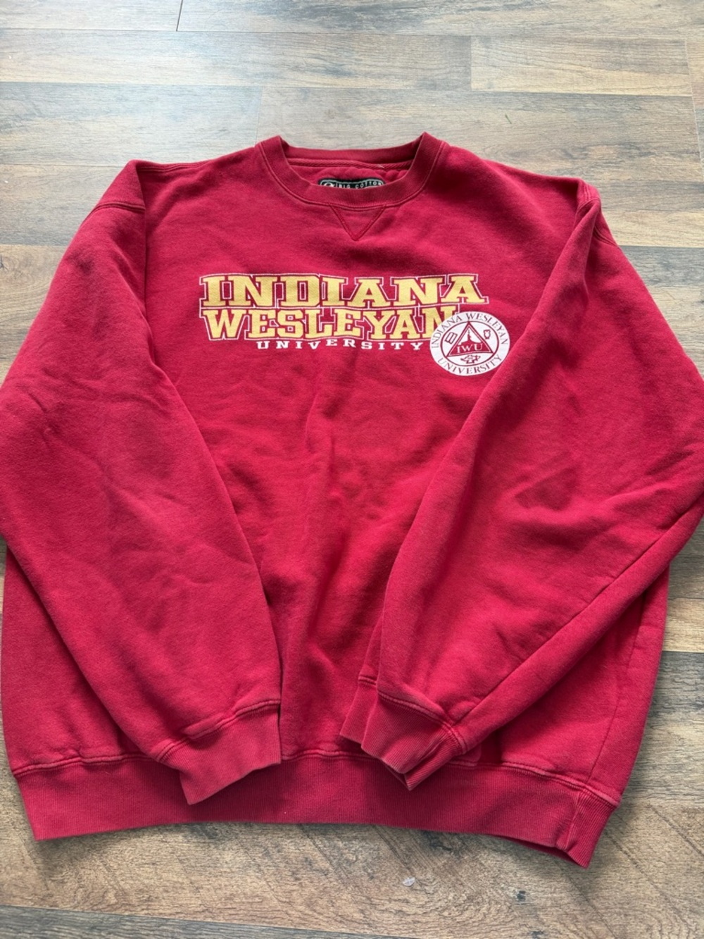 Indiana Wesleyan University Red Crewneck Sweatshirt